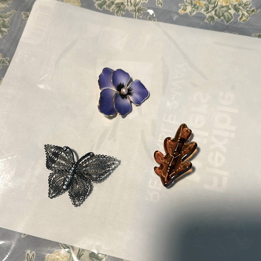 Nature-inspired Brooches (set of 3)